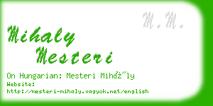 mihaly mesteri business card